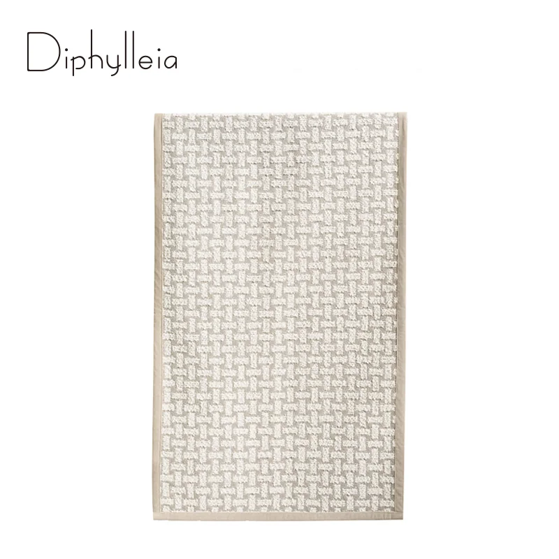 Diphylleia H Style Tiles Luxury Bed Runner Size 70x210cm Modern Art 3D Jacquard Geometric Bedding Scarf For Bedroom Wedding Room