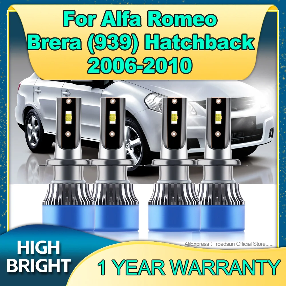 

2/4Pcs Car Headlight Bulbs 160W 6000K H7 LED Lights Fan Cooling For Alfa Romeo BRERA 939 Hatchback 2006 2007 2008 2009 2010