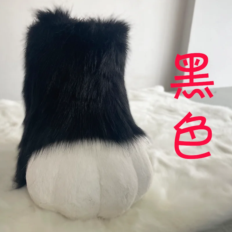 Fursuit Cosplay Paw Shoes Accessories Furry Cosplay Rubbit Cat Boots Cute Fluffy Animal Manga Party Cos Wearable Unisex Costume