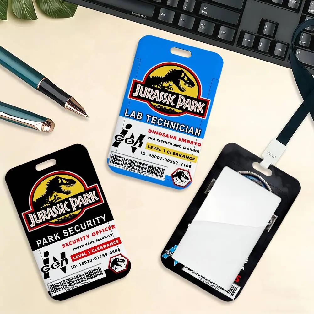 

Держатель для карт J-Jurassic P-Park с ремешком для студентов, чехол для рабочих пропусков, подарки для проездных на общественный транспорт