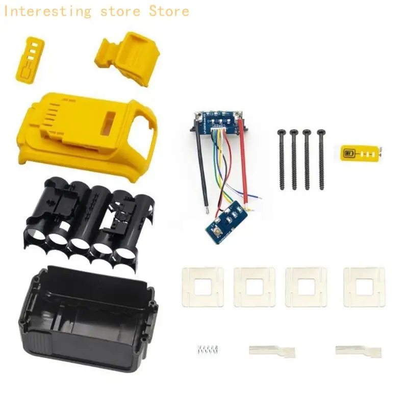 Batterie-Umbaugehäusesatz für DCB200-Werkzeugsatzreparatur, Gehäuseteile mit Halterahmen, Platinensatz und Metallkontaktsatz – Detail 5