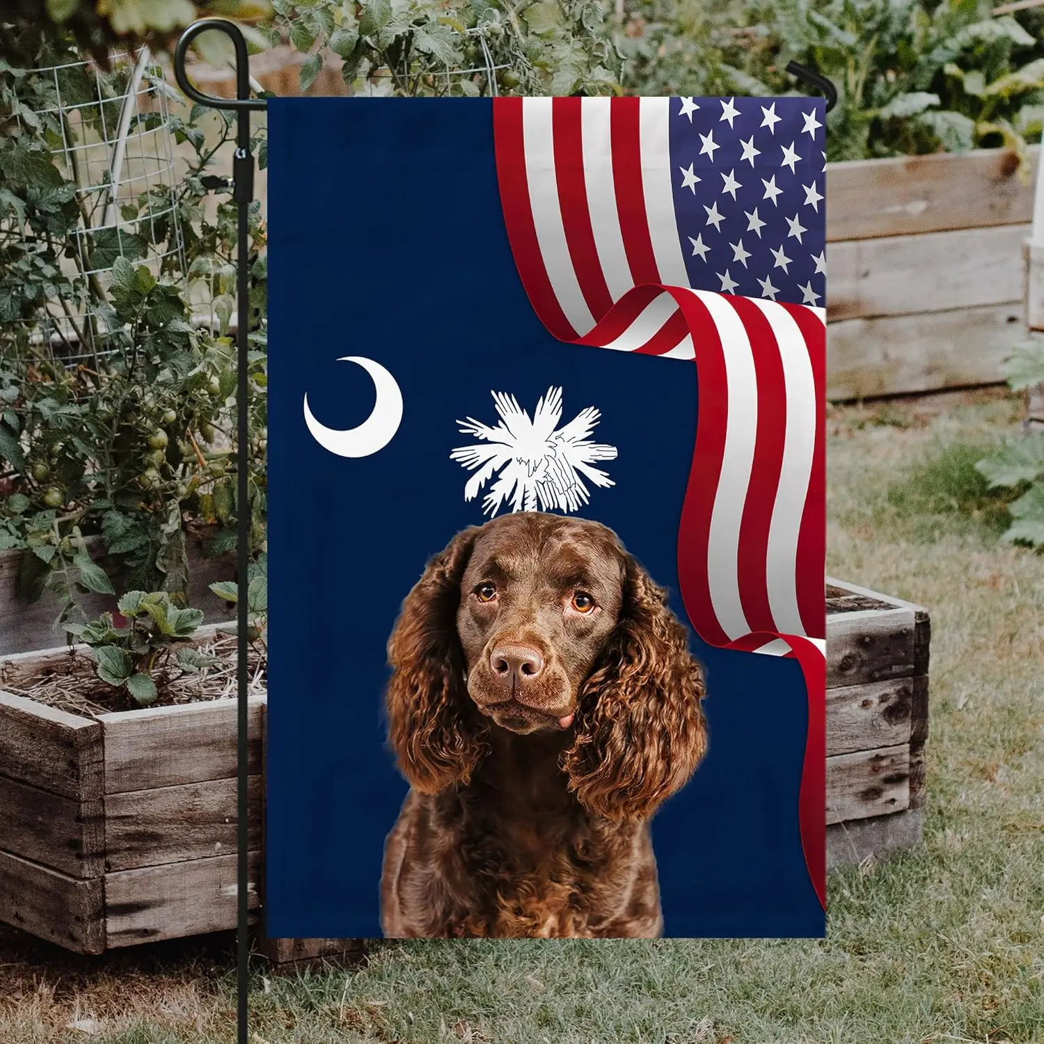 FLAGWIX South Carolina Boykin Spaniel Flag, Patriotic Dog State Flags - House Flag 30x40, Decorations For Home - South Carolina