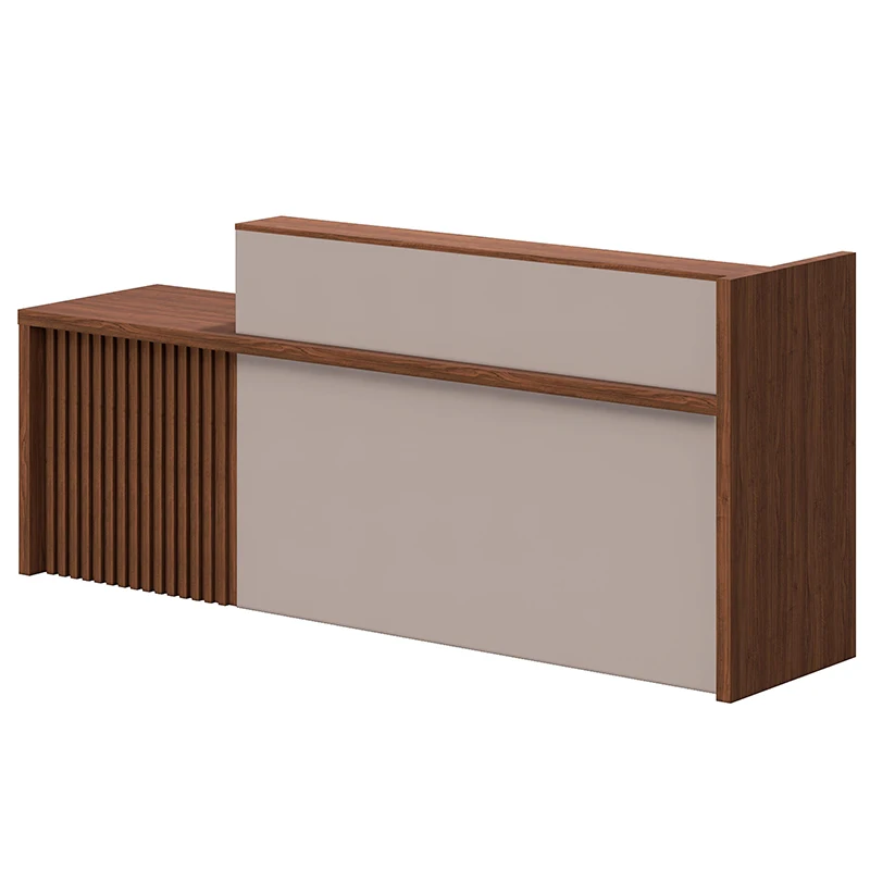

@#Modern Minimalist MDF Wood Company Reception Desk for Hotels Beauty Salons Clothing Stores and Hospitals Front Desk Table