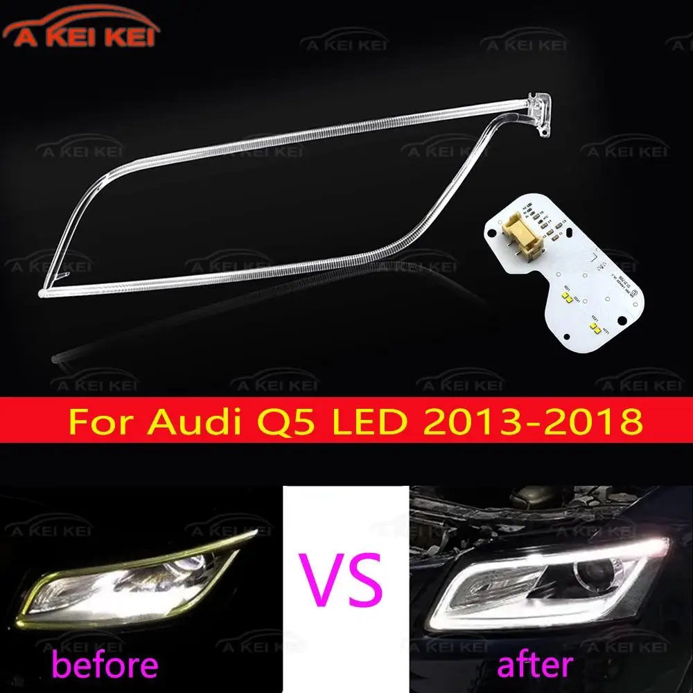 

Fit For Audi Q5 2013-2018 LED DRL Car Headlight Light Guide Plate Light Source Board Chip Board Light Guide Tube Angel Eye
