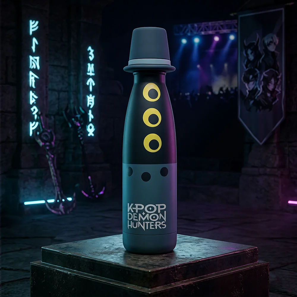 1PC Kpop Demon Hunters Officially Licensed Stainless Steel Water Bottles Large Capacity Thermos Leak Proof Drinkware Great Gift