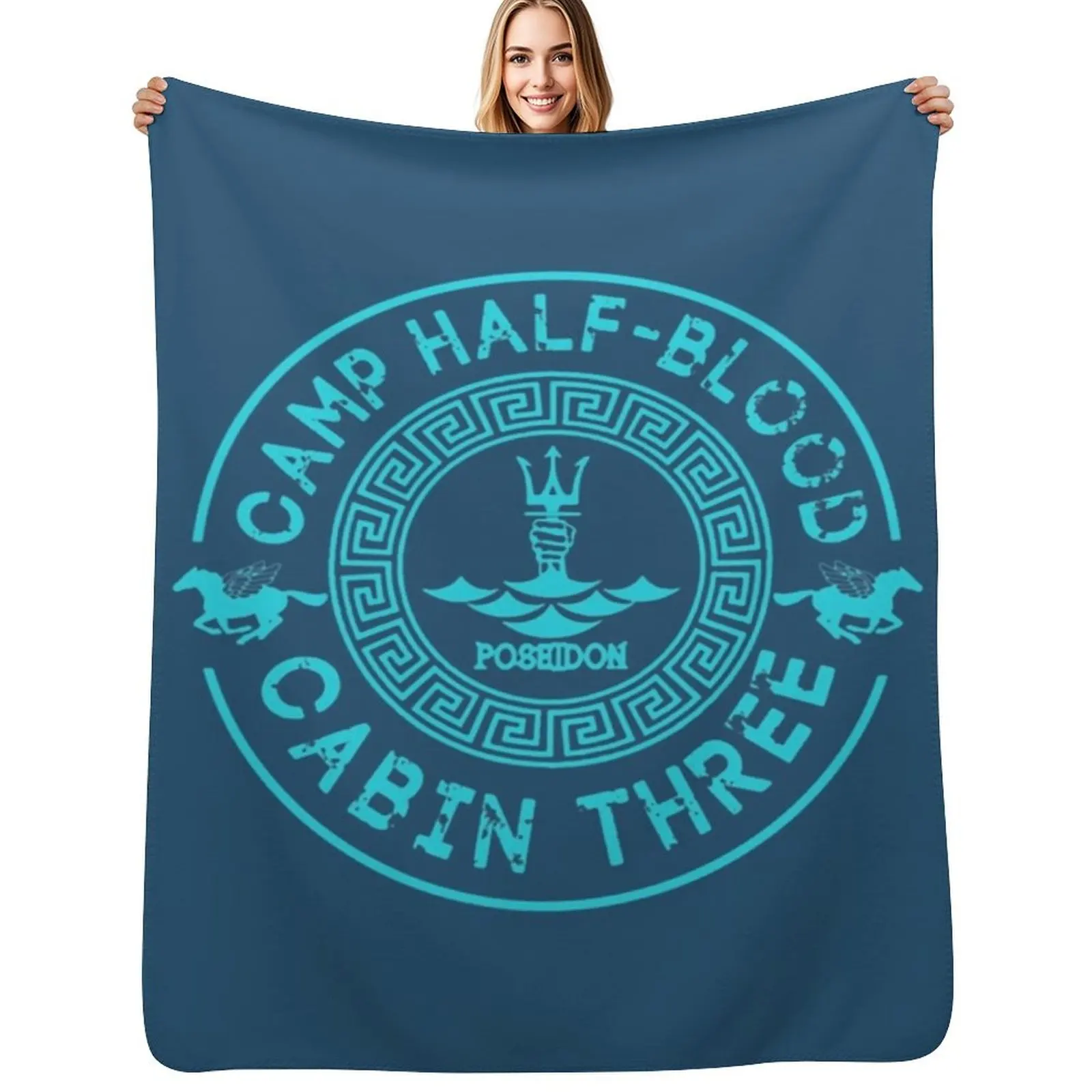 camp half blood - half Throw Blanket Year Round Soft Comfortable Blanket for Home
