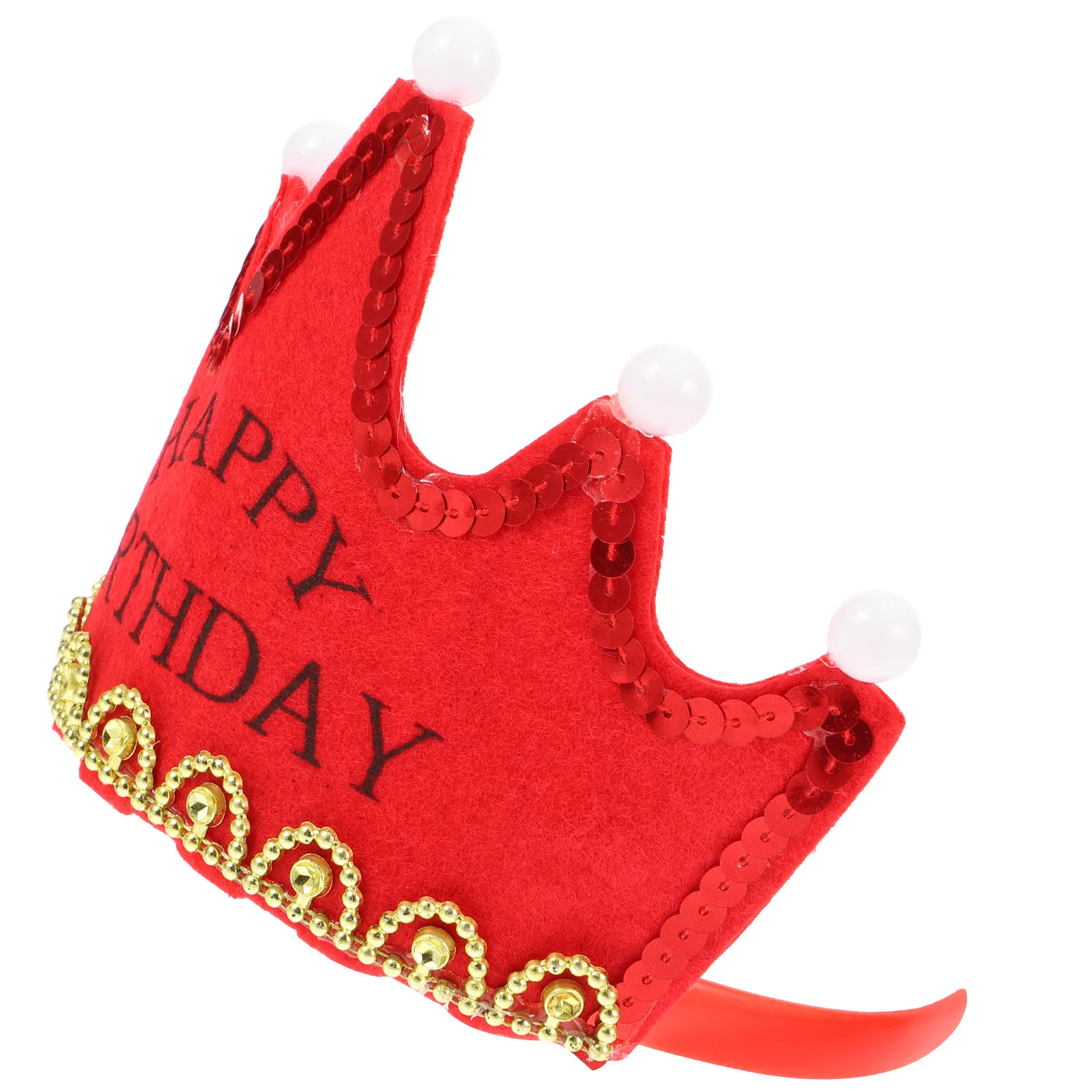 

Glowing Birthday Hat New Year Hats Christmas with Lights Led Has Kids