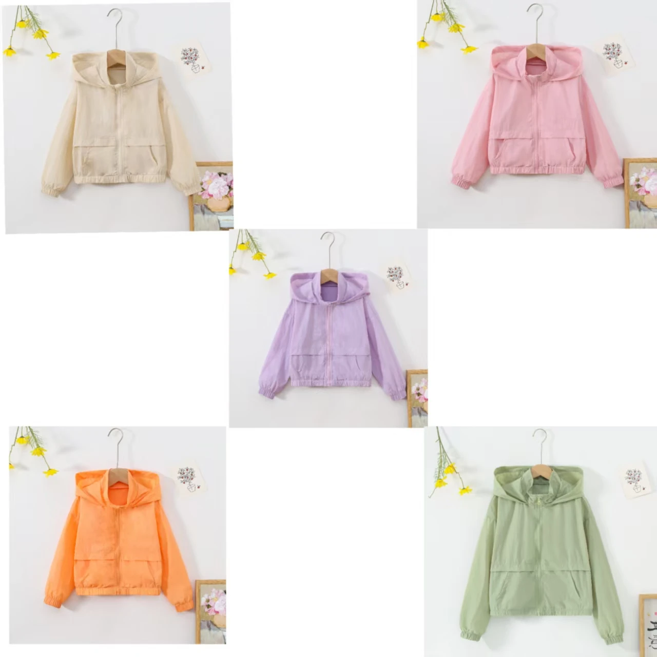 Spring and Autumn New Style Girls Aged 3-20, Thin with Hat, Light and Stylish Casual Korean Windbreaker Children's Clothing