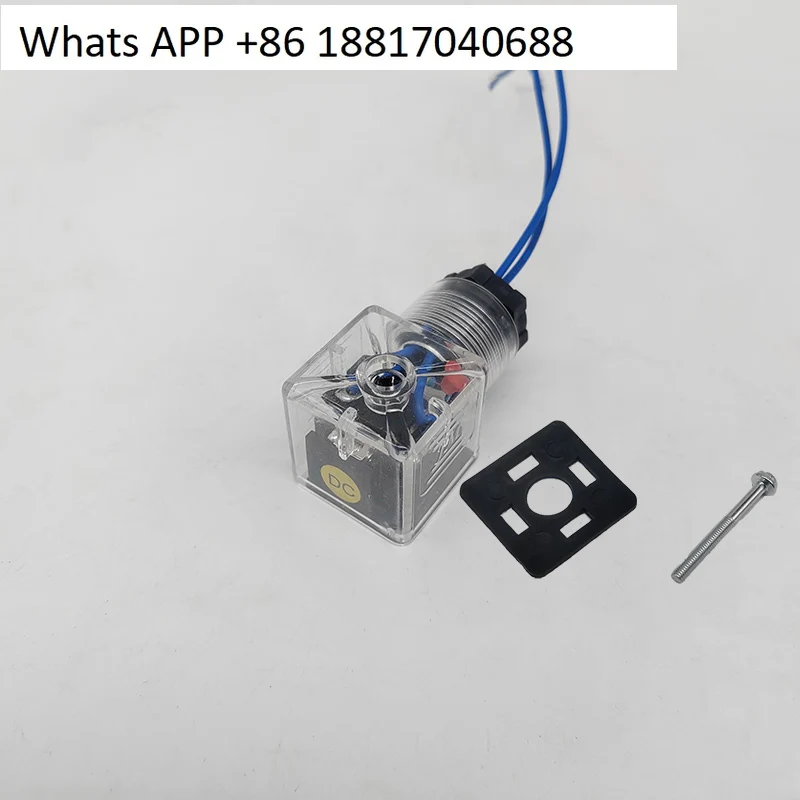 

10PCS Hydraulic Solenoid Valve Plug Accessories DC24v Wiring Connector Coil AC220V with Light
