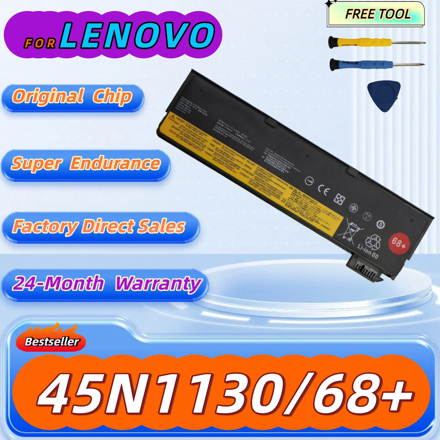 45N1130 68+ аккумулятор для Lenovo ThinkPad X240 T440S X250 T450S X260 S440 S540 45N1131 45N1126 Бесплатный инструмент + гарантия 24 м
