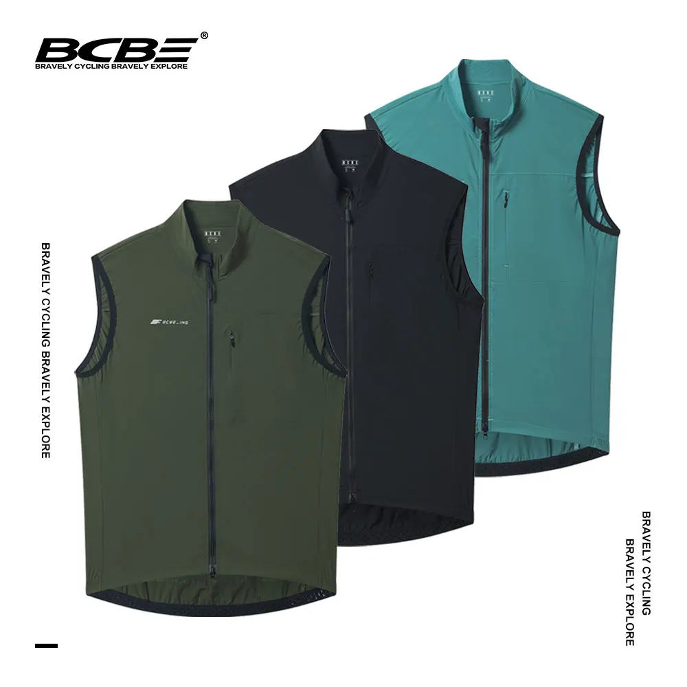 BCBE Pro Lightweight Cycling Vest Men Windproof Sleeveless Cycling Gilet Breathable Quick Dry Bicycle Gilet MTB Road Bike Jersey