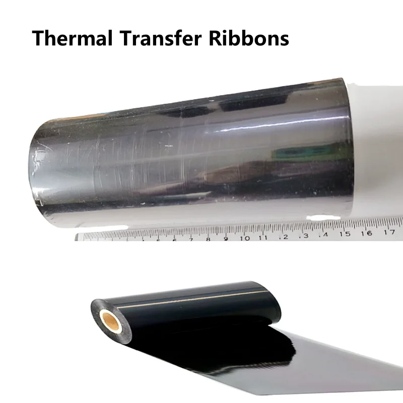 

Лента для термопереноса восковой/смолы (смесьВента) 220мм×300М Лента TTR из смолы с чернилами, внешняя лента для этикеток 210мм×300М