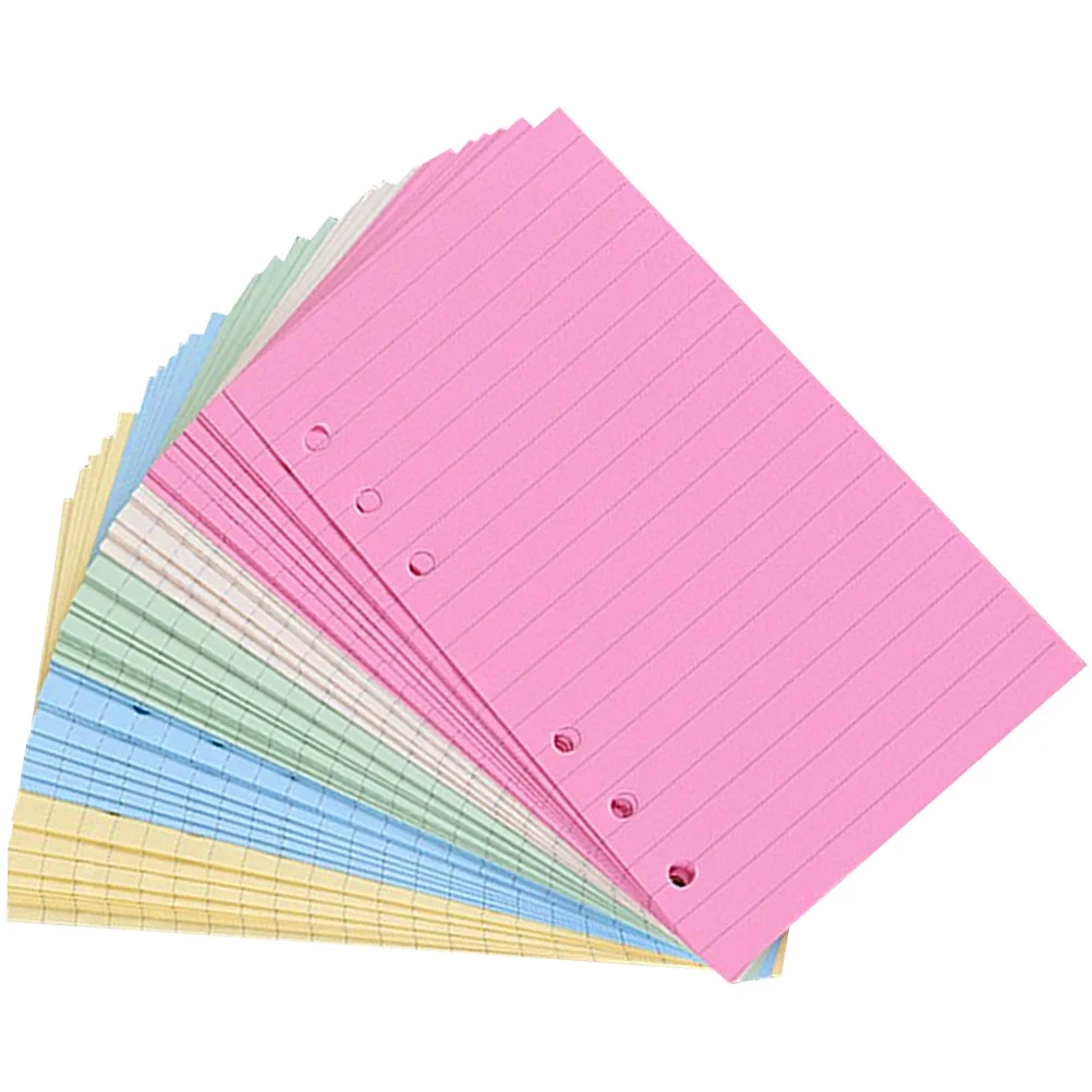 

100pcs A5 Loose-leaf Notebook Inner Core Paper Refill 6 Hole Punch Colorful Inserts for Journal Planner School Office