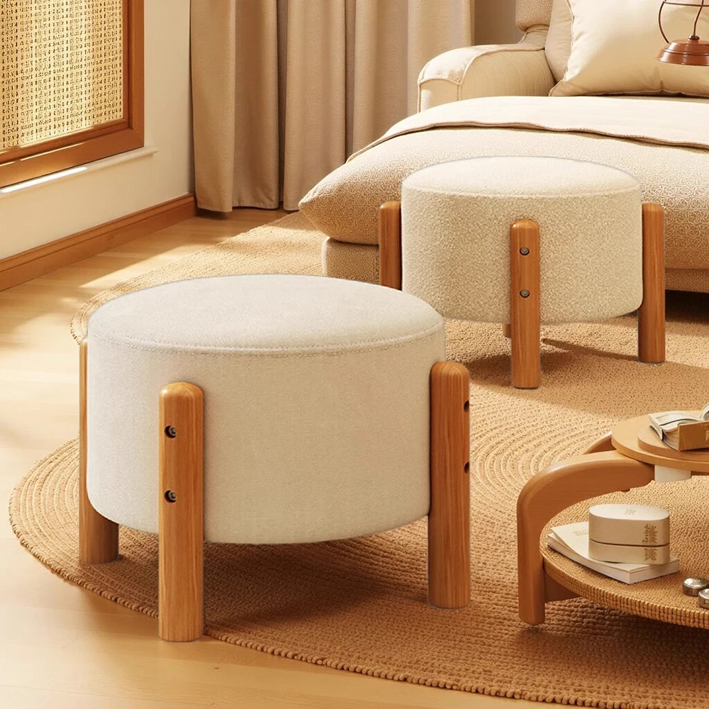 

Modern Round Stool Nordic Fashionable Kids Velvet Gaming Chair Entrance Small Sillas Para Sala De Estar Furniture Decoration