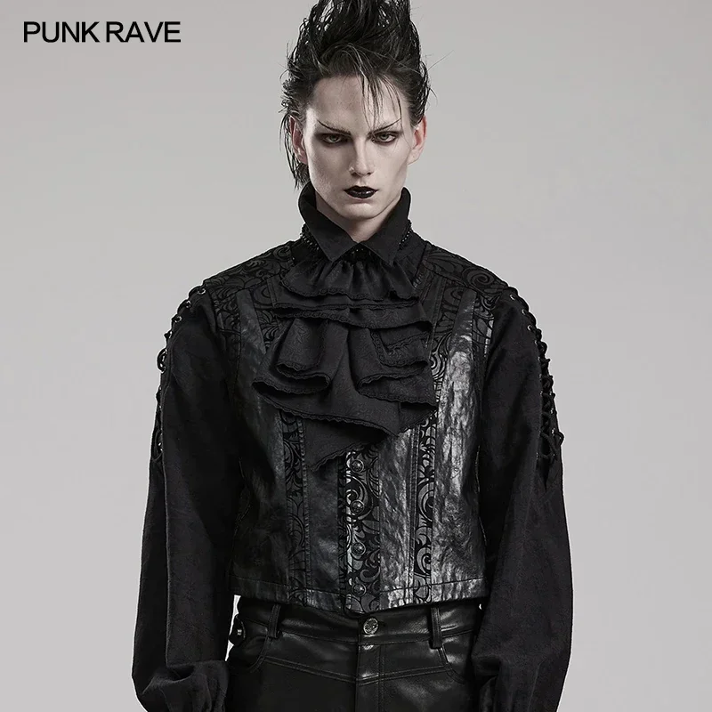 

PUNK RAVE Men's Gothic Dark Lightweight Jacquard Texture Bow Tie Party Evening Dinner Clothing Novelty Accessories