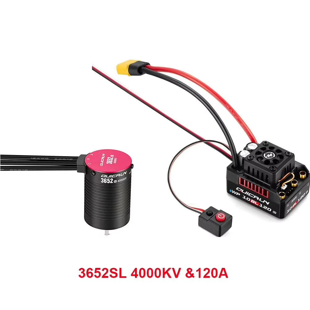 Hobbywing Quirun Wp 10bl120 G2 120a Waterdichte Sensorloze Borstelloze Esc Snelheidsregelaar 3652 3660 G2 Motor Voor 1/10 Rc Auto 'S