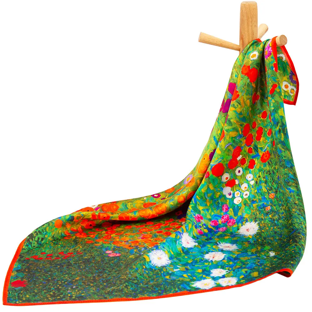 

53cm 100% Genuine Silk Neck Scarves Woman Hijab for Man Bulk Buying Square Luxury Women's Scarf Pashmina Men Gifts Bauerngarten