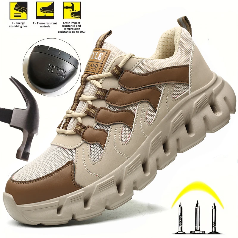 Men Safety Shoes Anti-smash Breathable Electrician Welding Work Boots Puncture-Proof Male Footwear Anti-Static Women Work Boots