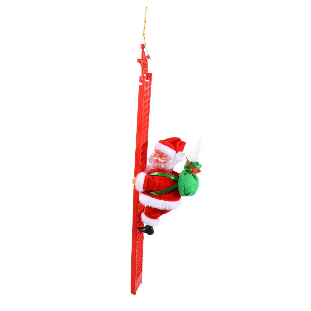 santa-clause-christmas-electric-ornament-ladder-climbing-design-smooth-surface-interesting-kids-gift-home-cafe-restaurant