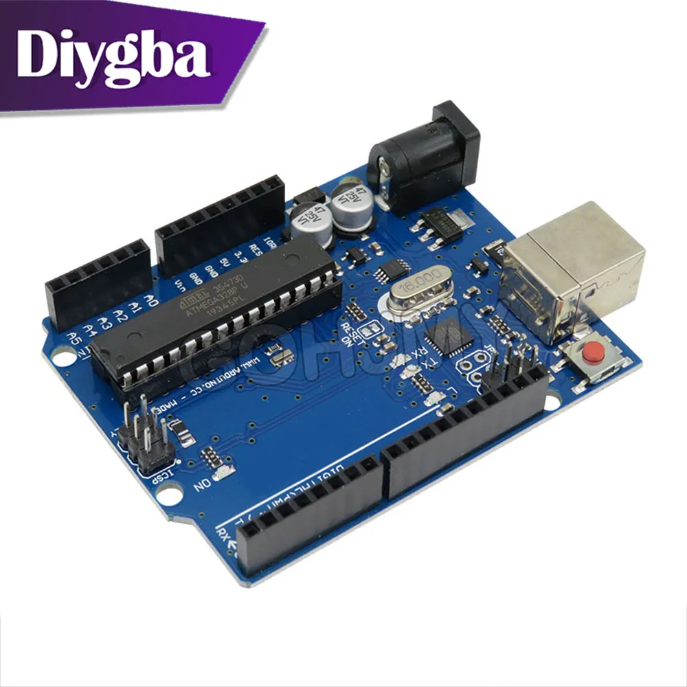 UNO R3 oficjalny układ ATMEGA16U2 + MEGA328P dla Arduino UNO R3 płytka rozwojowa + kabel USB DIYGBA — zdjęcie produktu 3