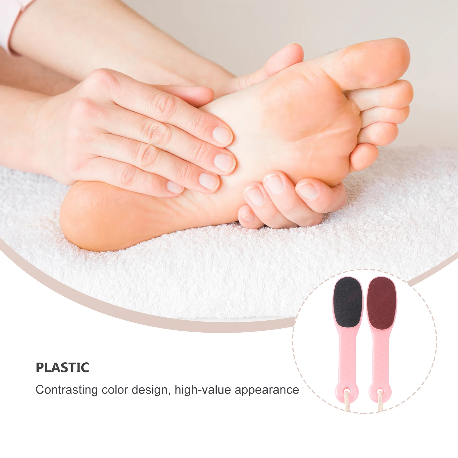 

2 шт. инструменты для педикюра, пластиковая пилочка для ног, средство для удаления омертвевшей кожи, прочный инструмент для ухода за ногами, шлифовальная машина для мозолей, профессиональный отшелушивающий педикюрный аппарат