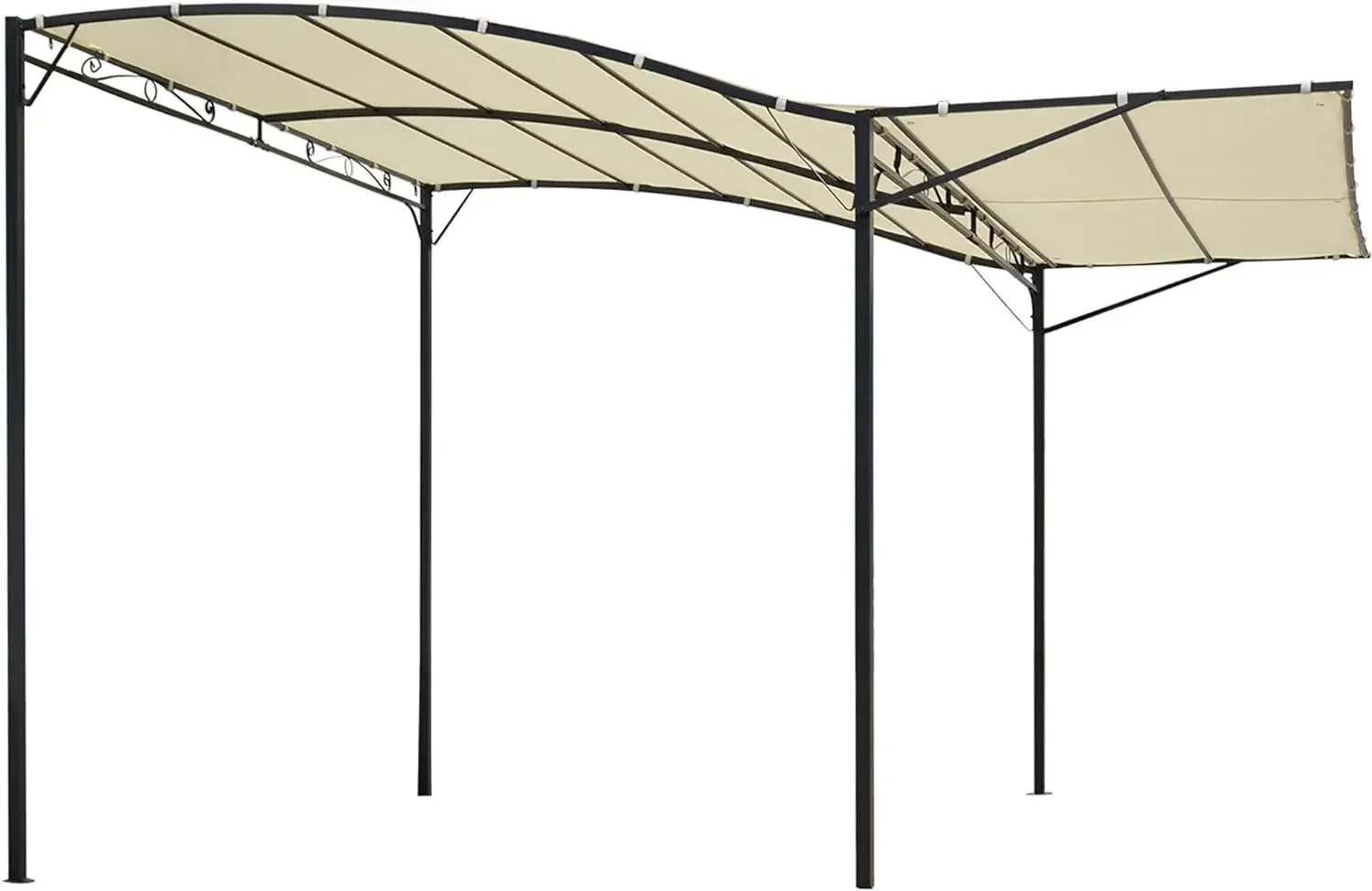 

Outdoor Pergola and Patio Gazebo, Extendable Side Awning, Sun Shade Shelter for Garden, Camper, Deck, Doors and Windows