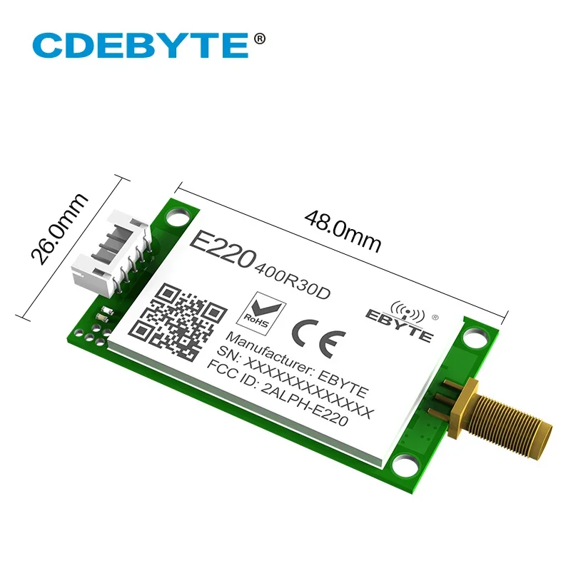 LLCC68 LoRa Wireless Module RS485 433Mhz 470Mhz 30dBm 10km Wireless Transceiver Receiver Long Range E220-400R30D RF Module