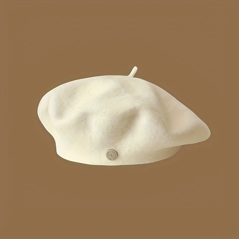 قبعة رسام فنية متعددة الوظائف للخريف والشتاء بتصميم عتيق بلون سادة للرجال والنساء #5