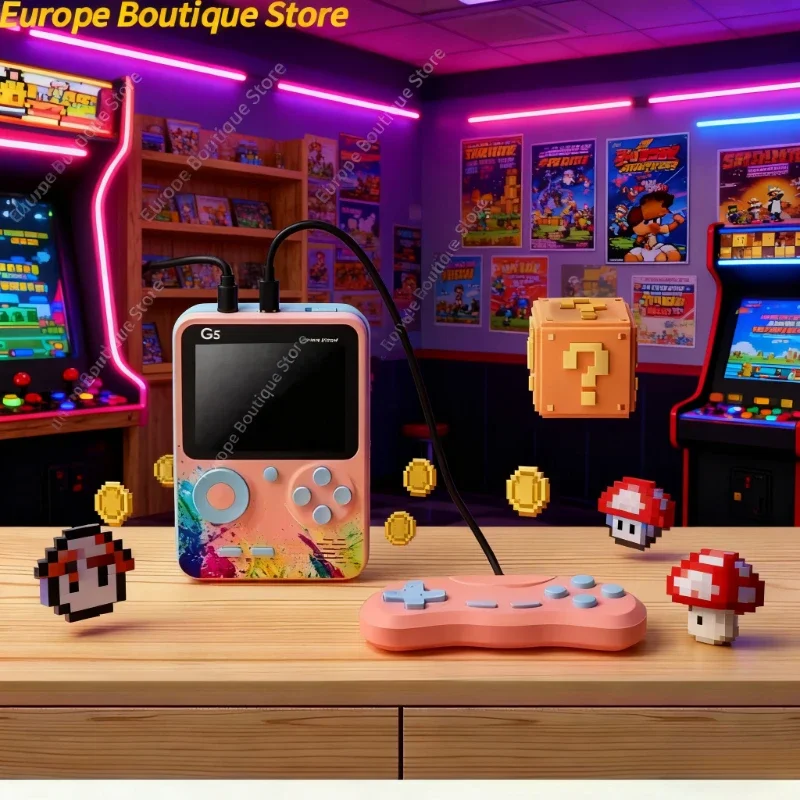 وحدة تحكم ألعاب ريترو محمولة باليد جديدة ذات مشغلين FC وحدة تحكم محمولة كلاسيكية ليتل أفرلورد نسخة حنين صغيرة للطفولة #1