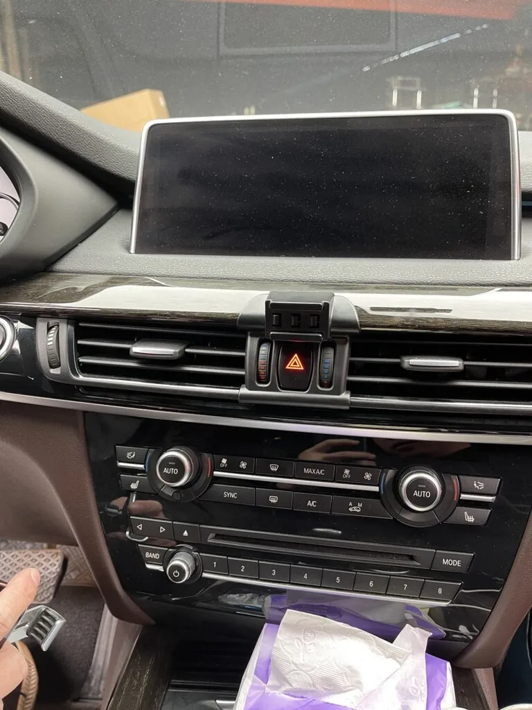 Snap-in Mount Base for Car Phone Holder Fits BMW X5 F15 2014-2018 X6 F16 2015-2019 Compatible with Various Phone Holder Styles