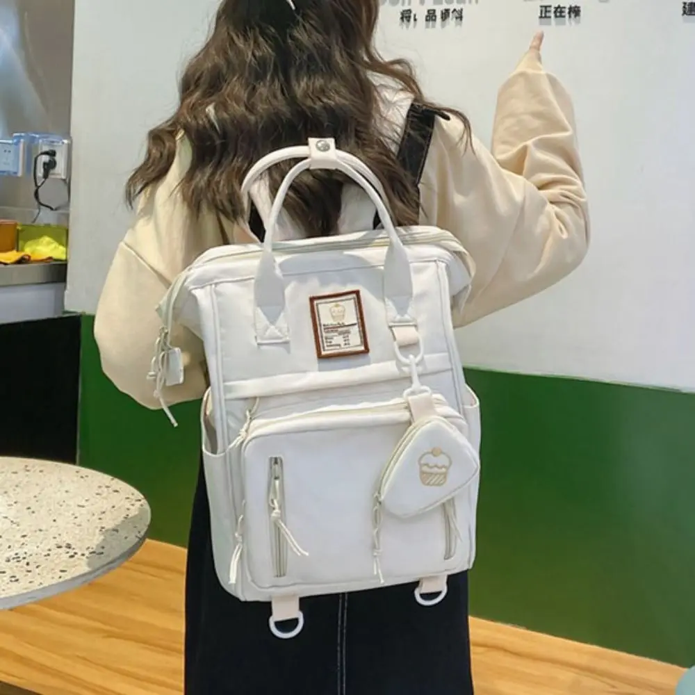 

Прочный портативный рюкзак для ноутбука, вместительная нейлоновая сумка для колледжа и школы, водонепроницаемая, в корейском стиле, на плечо, для путешествий