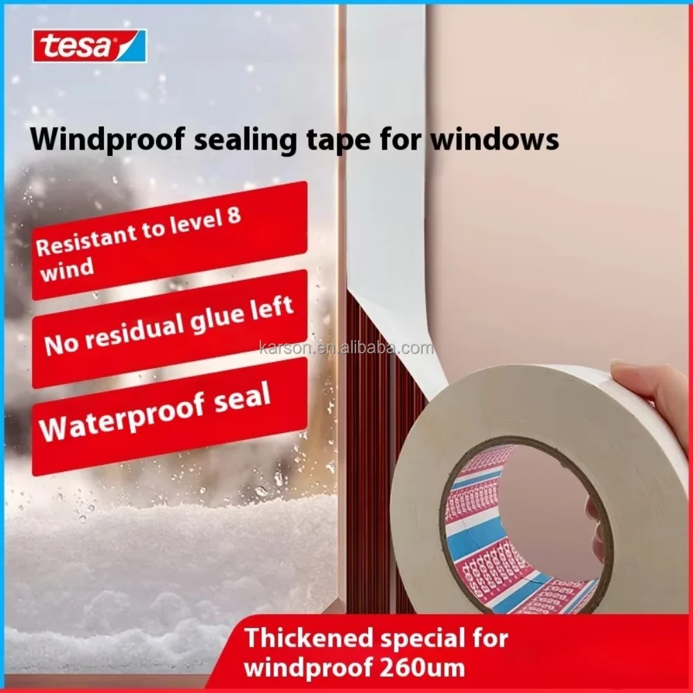 Tesa 4687 Cloth-Based Strong Tape Winter Wind Blocker Door Window Gap Leak-Proof Insulation Film Waterproof Seal Windproof