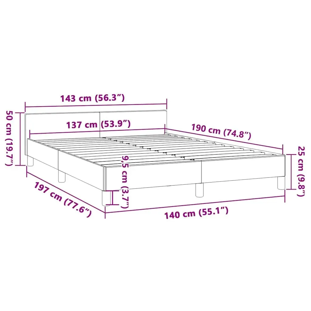 Bed Fe Without Mattr Light Gray Full Fabric, Bedstead, Bedroom Decor Bed Fe, Platform Bed Fe, Easy Assembly
