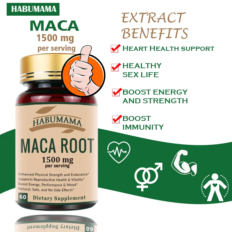 Maca Testosterone Booster for Men, Male Enhancing, Enhance Energy & Endurance, Muscle Growth Supplement