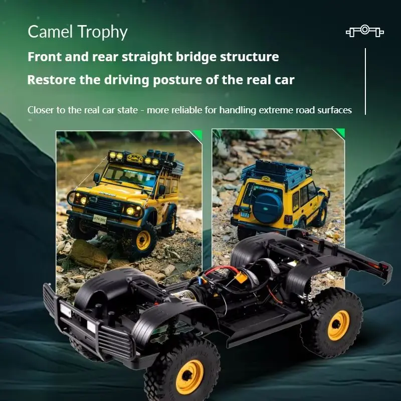 FMS 1:10 Camel Cup Land Rover Official Authorized Simulation RC Remote Control Car Professional Climbing Car Land Rover FCX10