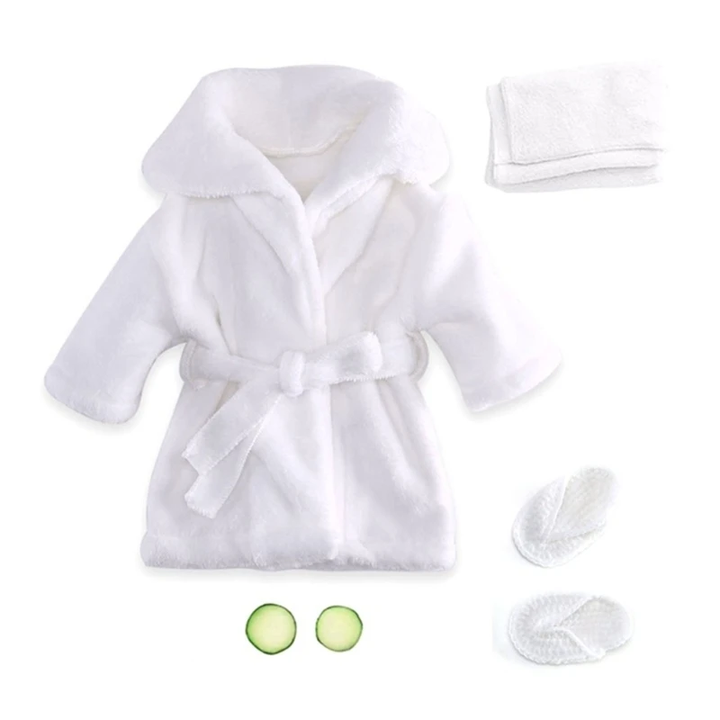 Baby Posing Costume Newborn Bathrobe Towel Set & Cucumber Slices Photo Prop