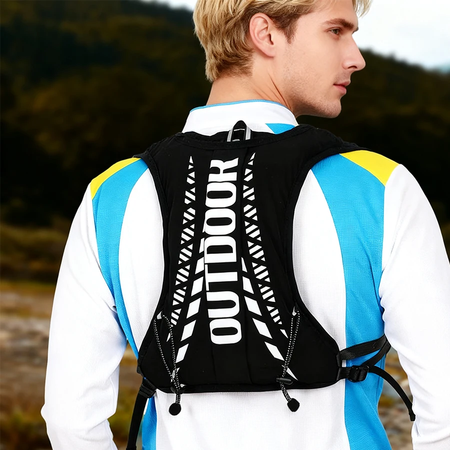 

Легкий и дышащий жилет-рюкзак для бега с держателем для телефона, 5-литровый гидратационный жилет для женщин и мужчин, для трейлраннинга