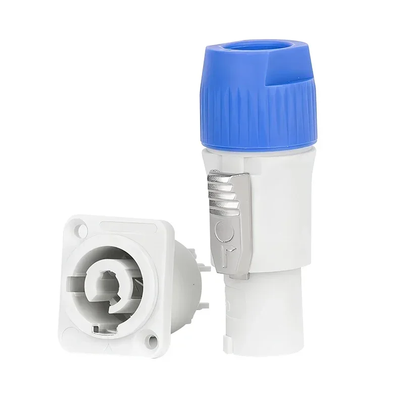 5/10/20PCS 3Pin NAC3FCA NAC3FCB Power Connector Stage Lighting Speakon Male Plug Blue (Input)+White (Output) Plug+Female Socket