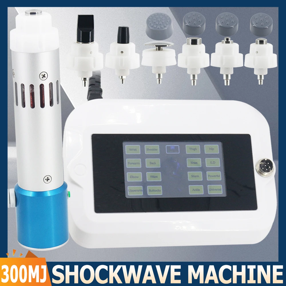 300MJ Shock Wave Therapy Machine For Erectile Dysfunction ED Treatment Body Pain Relief Massage Shockwave Massager Physiotherapy