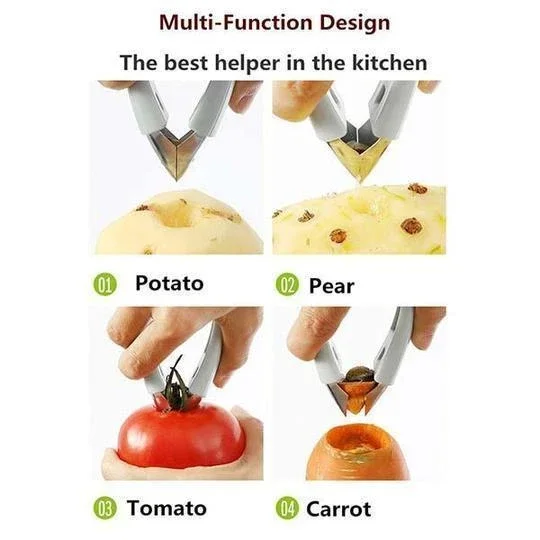 Multifunctional Cleaning Sheller Seed Remover Clip Fruit Tweezers Pineapple Eye Peeler Stainless Steel Potato Cutter Kitchen