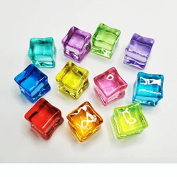 Wholesale Acrylic Ice Cube Beads Emulational Translucent Square Plastic Ice Beads DIY Accessories