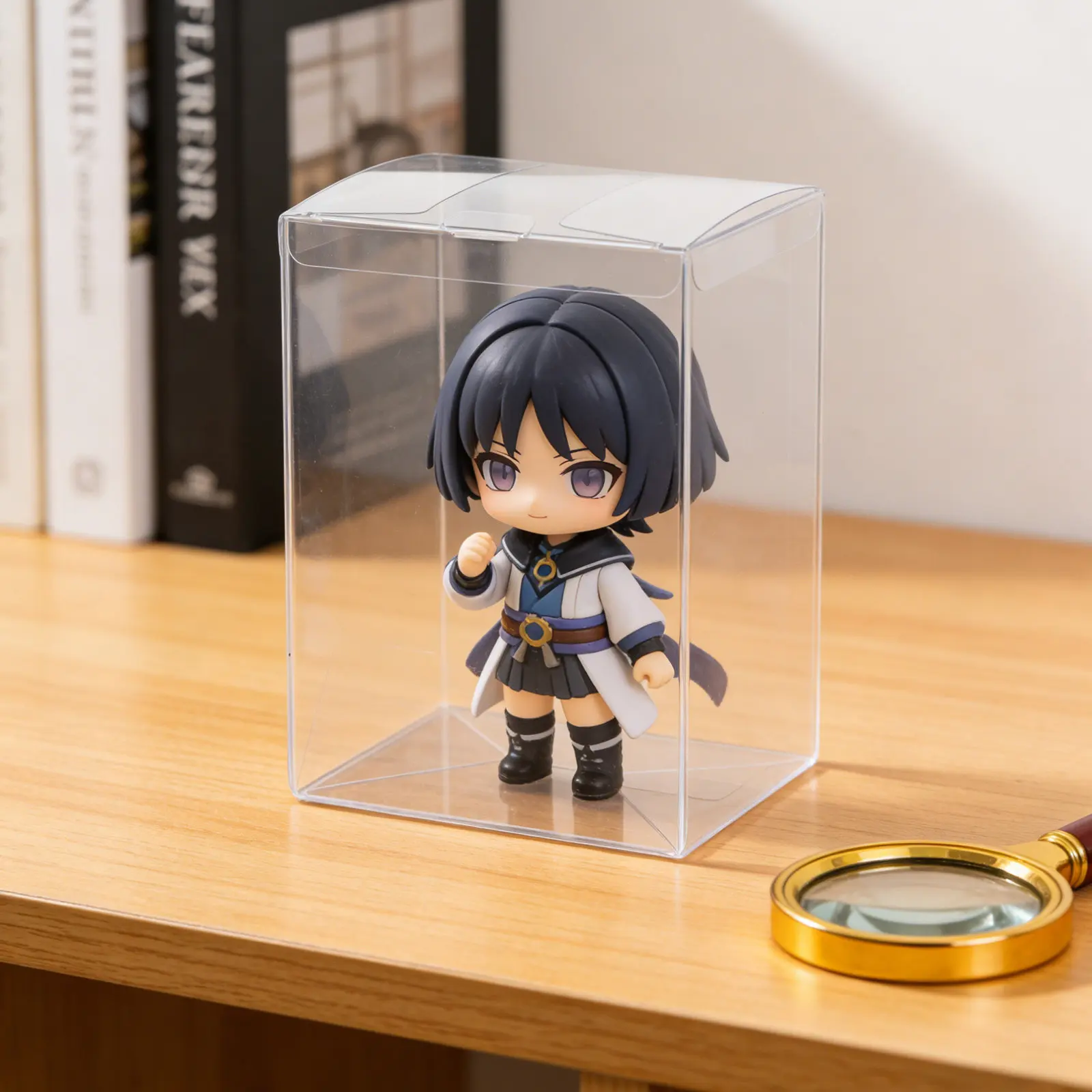 10Pcs Clear Display Case Box for 4Inch Miniatures - Transparent PVC Protective Storage Organizer for Collectibles Desktop Shelf