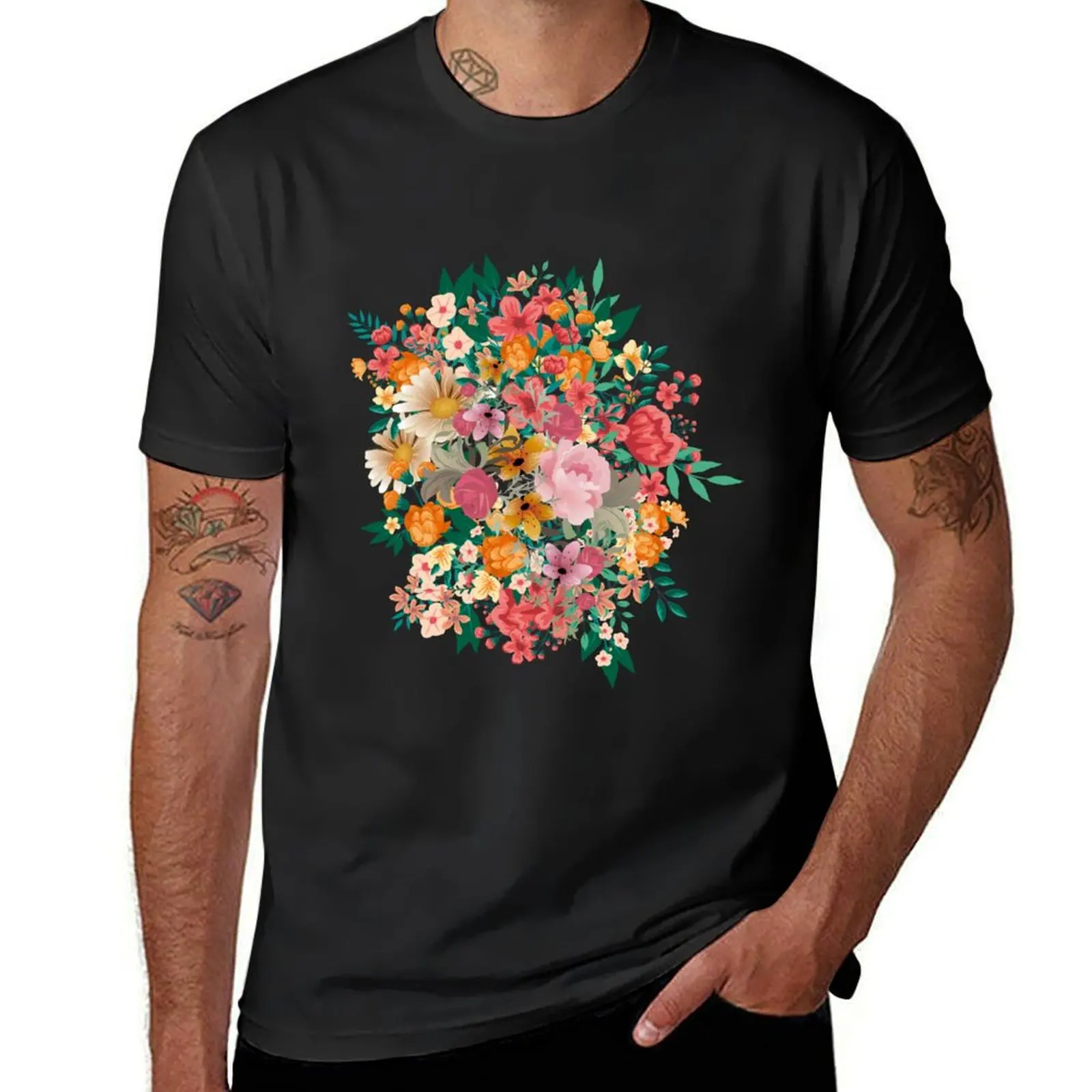 Floral 2 T-shirt sports fans blanks shirts graphic tees sublime T-shirt men