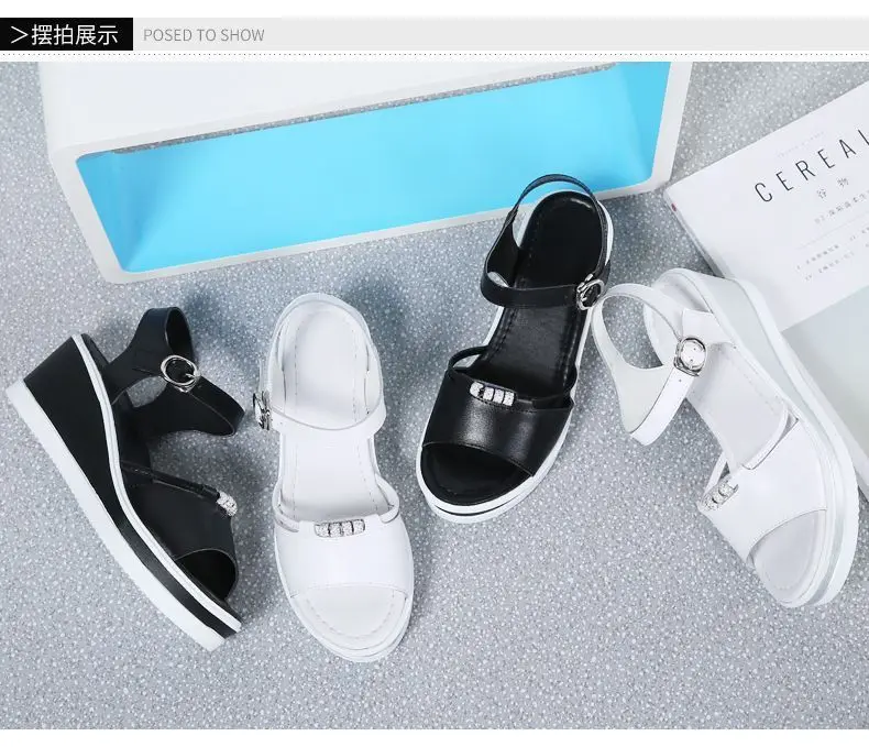 

Fashion Thick Sole Non-Slip Women Sandals Summer Roman French Open Toe Breathable Wedge Heel Outdoor Slippers Zapatos De Mujer