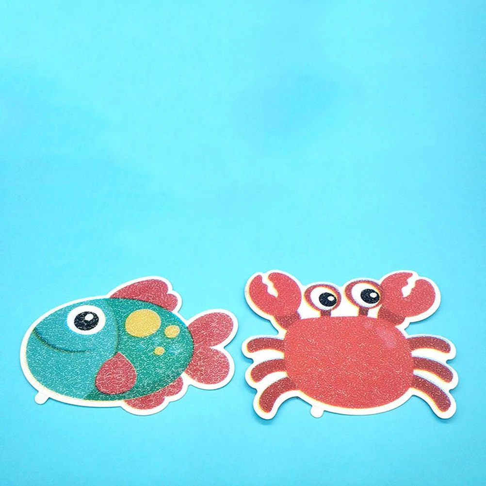 

5pcs Anti-slip Bath Stickers Cartoon Ocean Floor Decals Non-skid Bathtub Safe Bathroom Slip Resistant Tub Adhesive Tiles