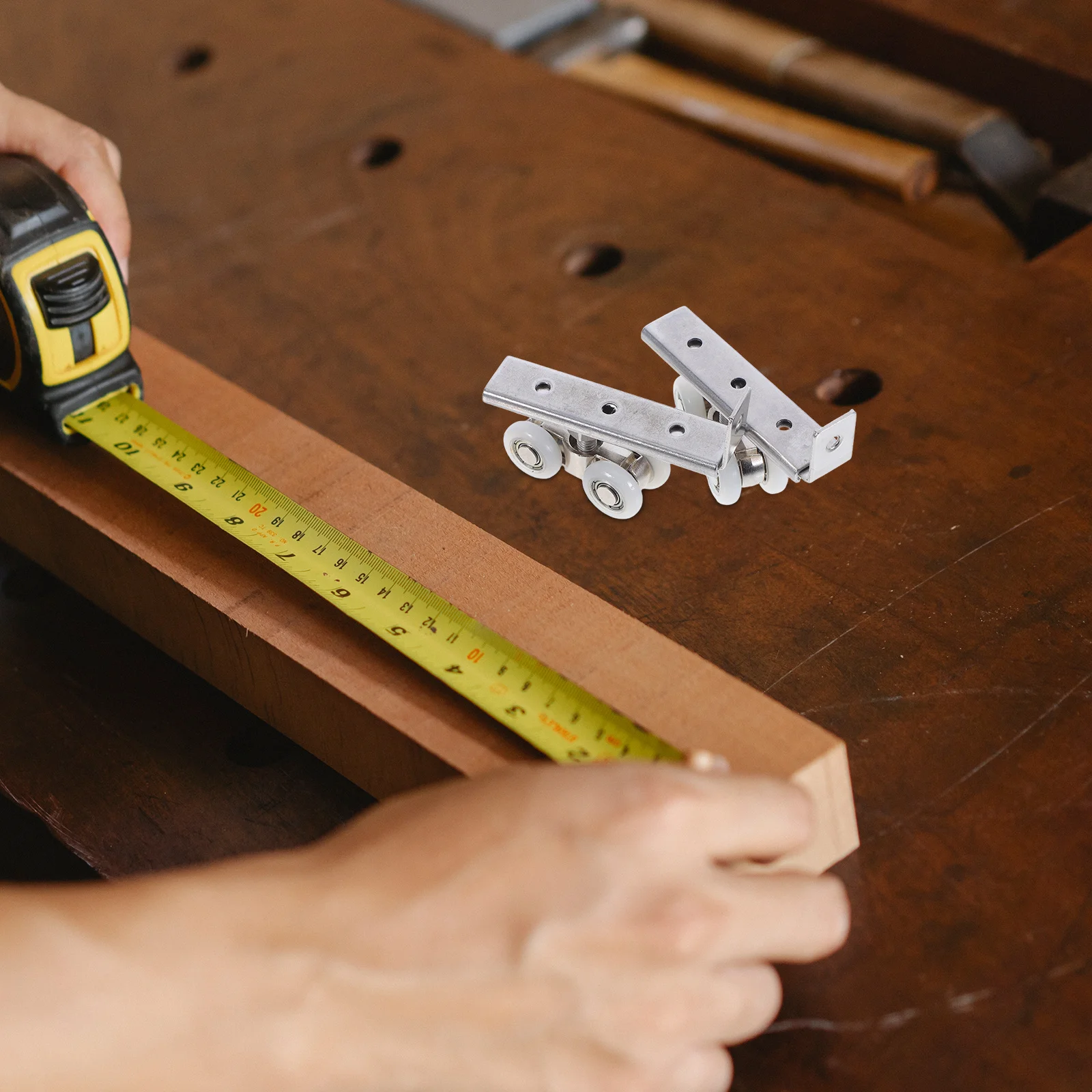 

2Pcs Sliding Door Hardware Pulleys Stainless Steel for Wood Glass Wardrobe Doors Pocket Door Rollers Track Rollers