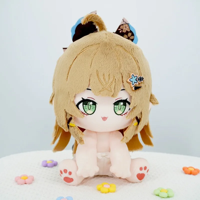 

20CM Anime Genshin Impact Kirara Plush Doll Ears Body Dress Up Cotton Dolls Cosplay Plushie Puppet Figure Toys Christmas Gift