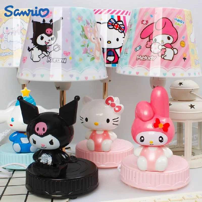 

Sanrio Hello Kitty Kawaii Bedside Lamp Hello Kitty Melody Anime Student Plug In Charge Night Light Girls Cartoon Birthday Gifts