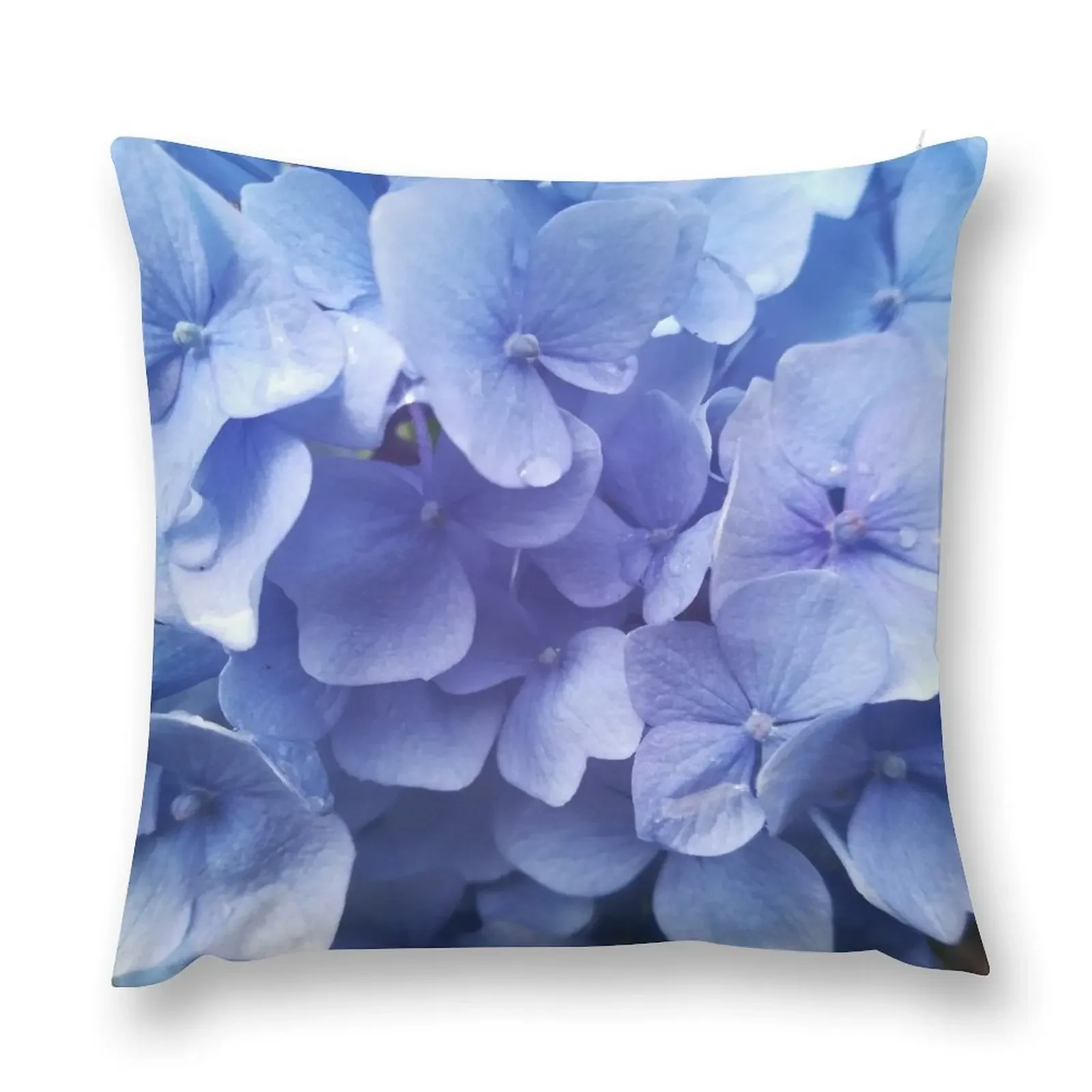 Blue hydrangea photograph Throw Pillow Ornamental Pillow autumn decoration Sofa Pillow Cover