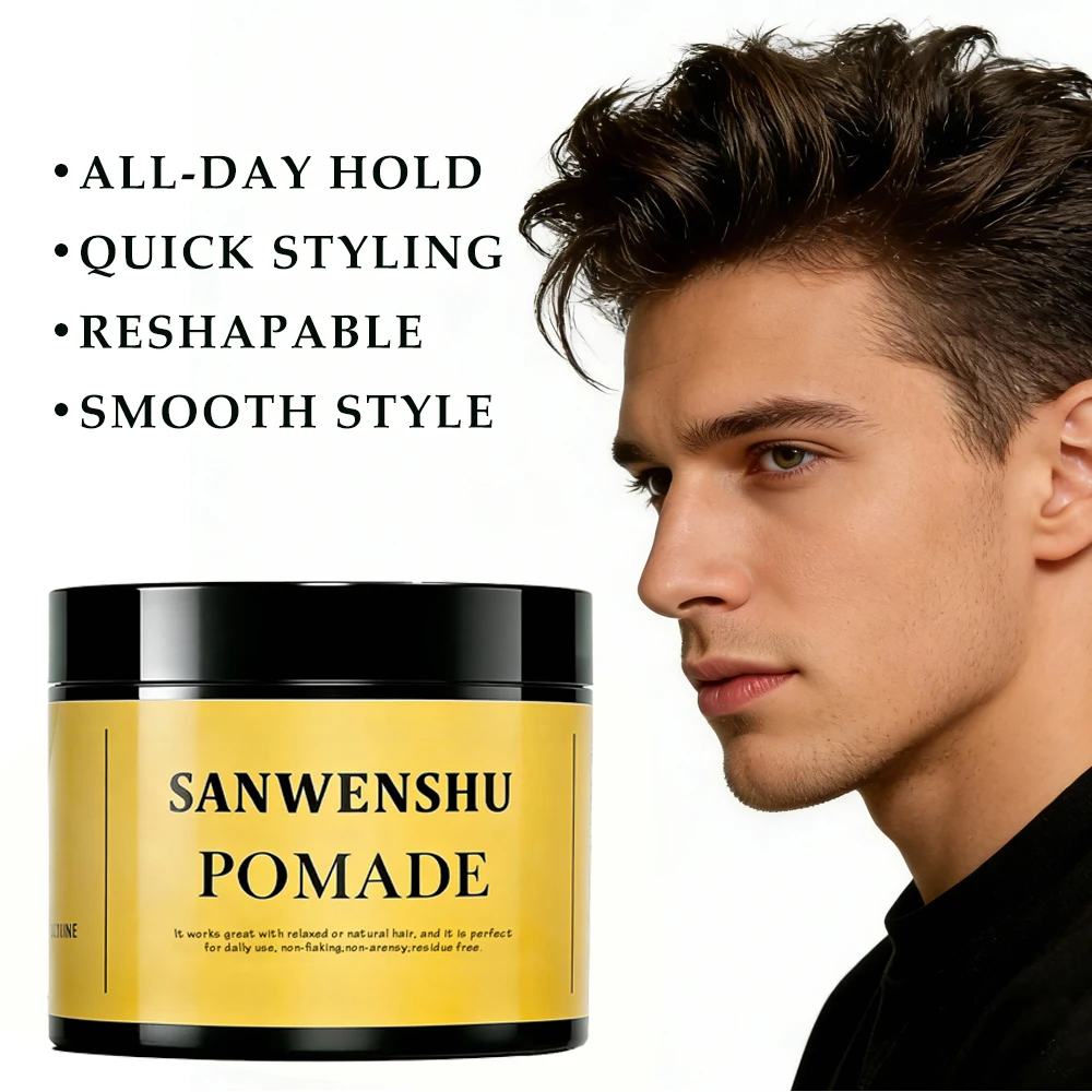 

4.0oz Hair Wax Firm Hold Fluffy Hair Pomade Anti-frizz Barbershop Tools Long Lasting Stying Wax for Man Women for All Hair Types